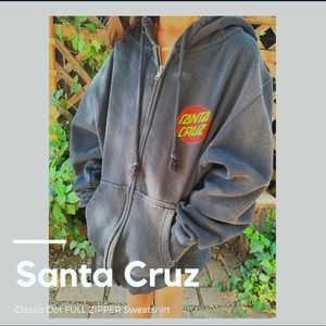 Santa Cruz 🔴 Classic Dot Full Zipper Sweatshirt